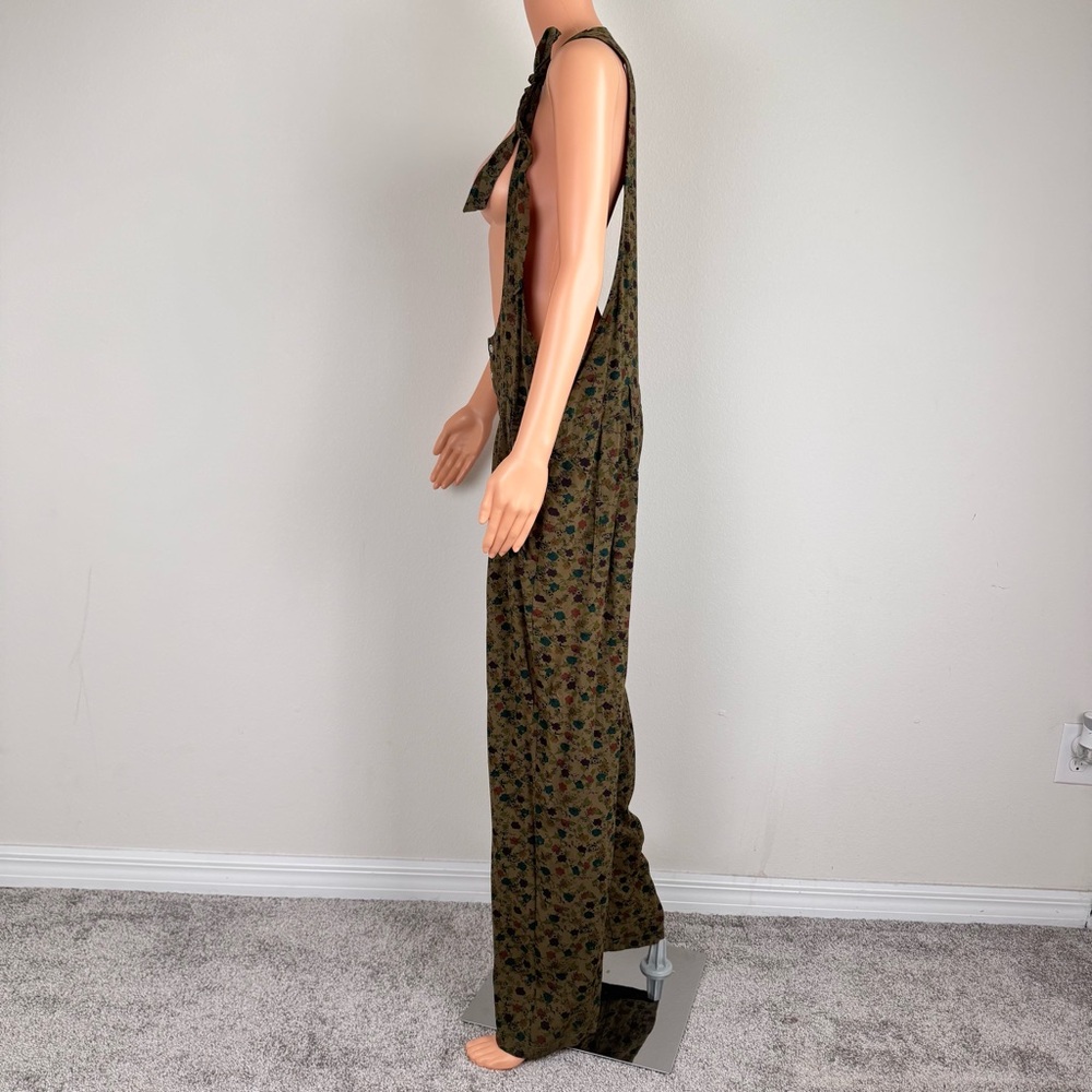 Free people Floral Rayon Overalls Jumpsuit Green Lightweight - Picture 4 of 15